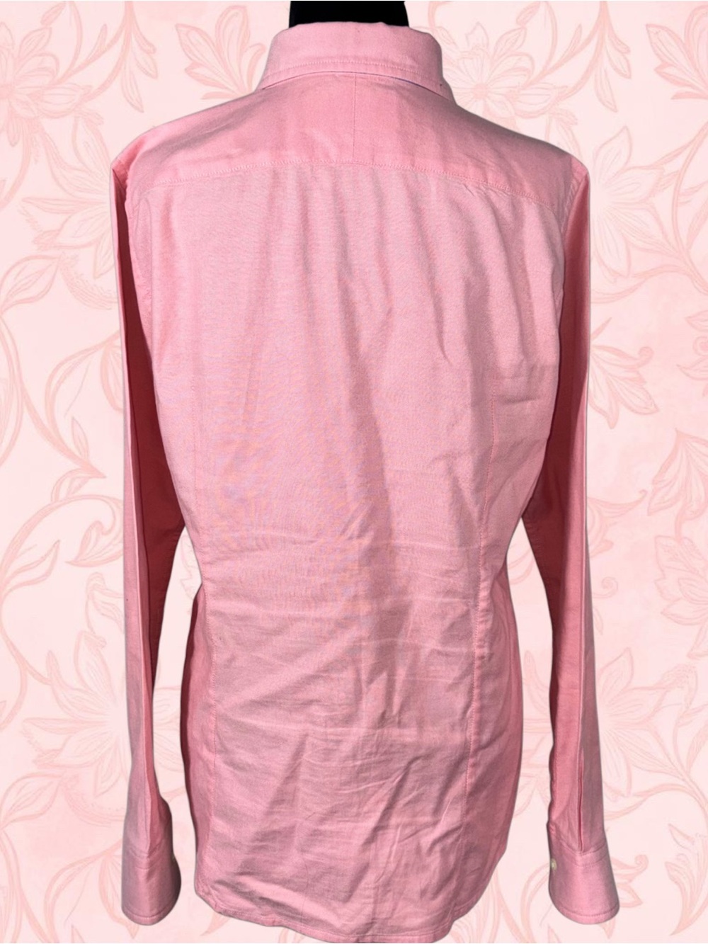 Banana Republic Women’s Cotton Oxford Shirt Long Sleeve Button Up Pink Size M - Picture 7 of 13